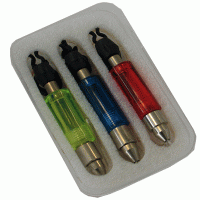 Fishing 3pc Drop Off bite Indicators x 3 in plastic case