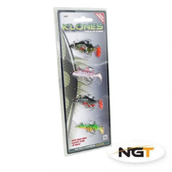 Pack of 4 Klone Soft Bait Set - Perch, Pike, Roach and Trout