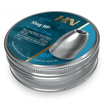 H&N Slug HP Pellet .22 5.51mm calibre .217 27gr Hunting Air Rifle Gun Pellets 200 tin