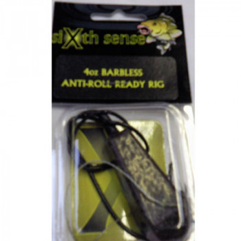 Sixth Sense Ready Made Carp Rigs ANTI-ROLL BARBLESS BROWN 1.5oz