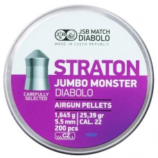 JSB Straton Jumbo Monster Pellets 5.50mm .22 Calibre 25.39 grain Tins of 200