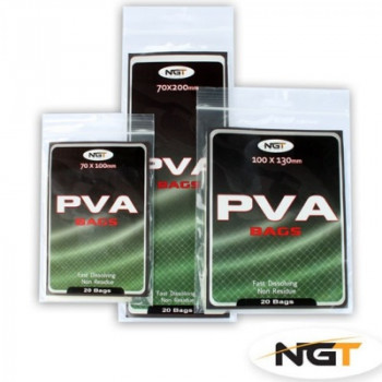 70 x 200MM Fishing NGT PVA BAGS (20 PACK)